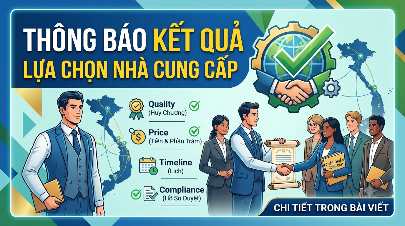 THÔNG BÁO KẾT QUẢ LỰA CHỌN NHÀ CUNG CẤP