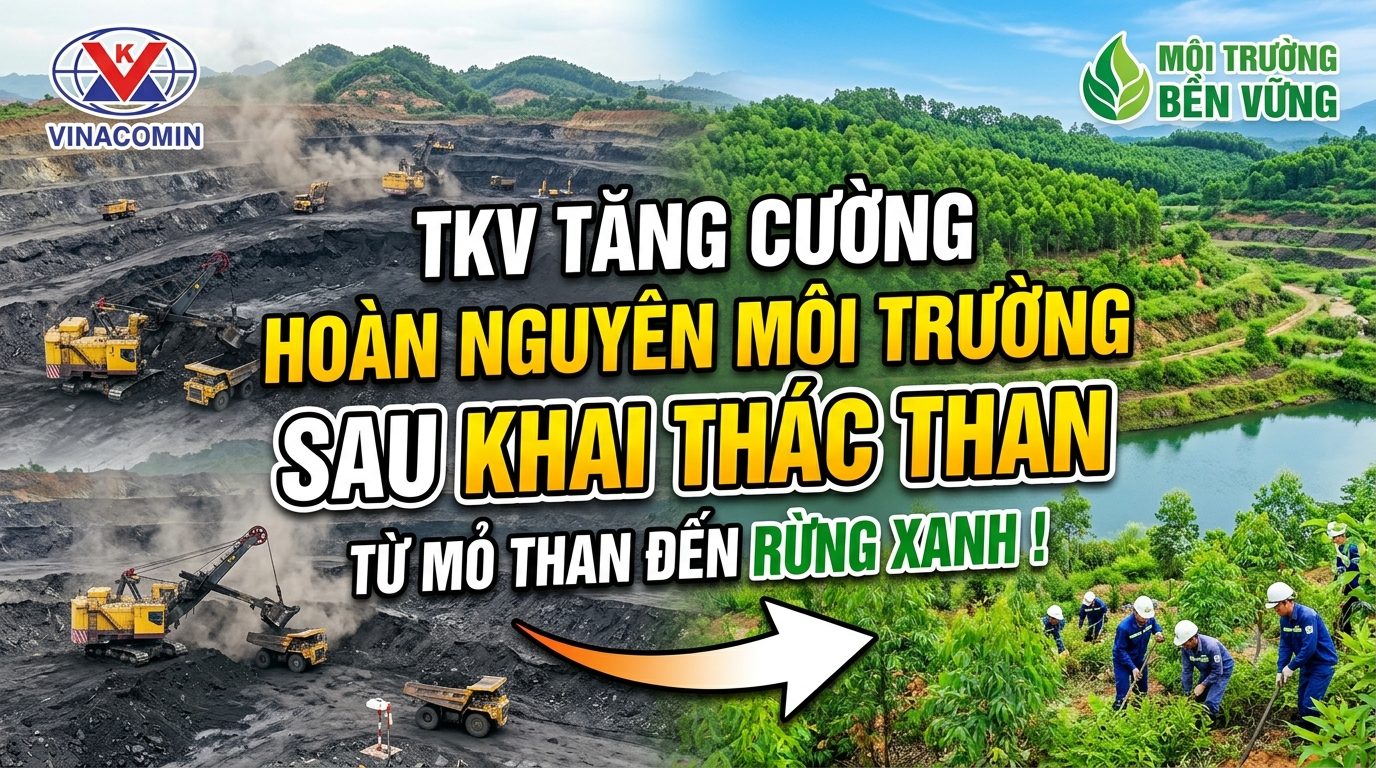 TKV tăng cường hoàn nguyên môi trường sau khai thác than